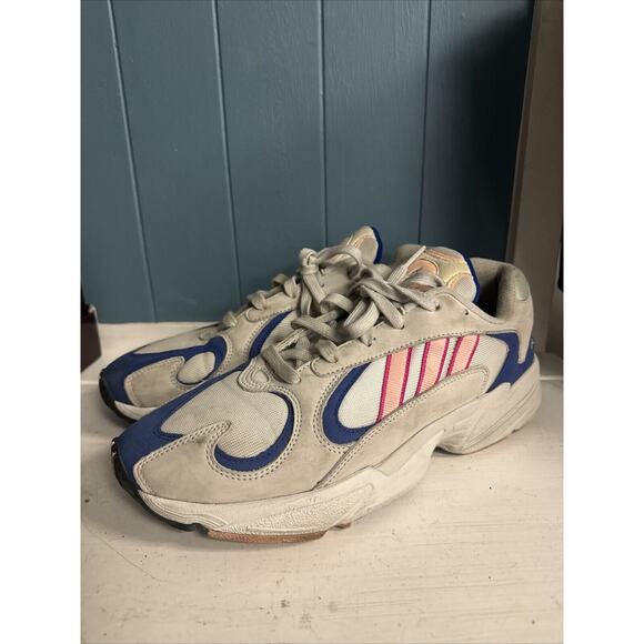 ADIDAS‎ TORSION MALE Men’s SNEAKERS SZ 10 MULTICOLOR Pink Blue White - Picture 2 of 8